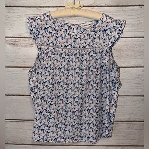Tantrums Blue and White Floral Blouse